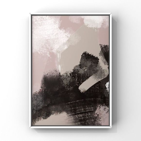 Triad Art & Design Other - Modern unique blush pink tan black abstract art